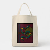 Sticker Carré Snake トートバッグ (裏面)