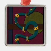 Sticker Carré Snake メタルオーナメント (正面)