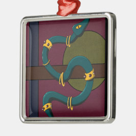 Sticker Carré Snake メタルオーナメント