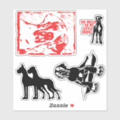 Sticker Carsticker Great Dane Collection シール (シート)