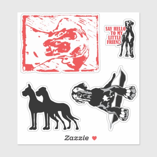 Sticker Carsticker Great Dane Collection シール (シート)