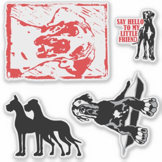 Sticker Carsticker Great Dane Collection シール (正面)