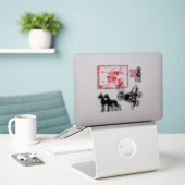 Sticker Carsticker Great Dane Collection シール (デスク上のノートパソコン)