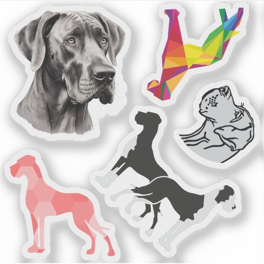Sticker Carsticker Great Dane Collection シール (正面)