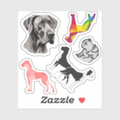 Sticker Carsticker Great Dane Collection シール (シート)