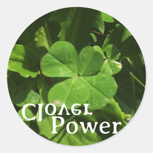Sticker 'Clover Power' ラウンドシール (正面)