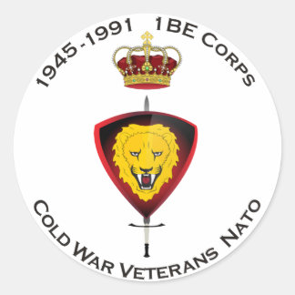 Sticker Cold War Veterans NATO 1BE Corps ラウンドシール