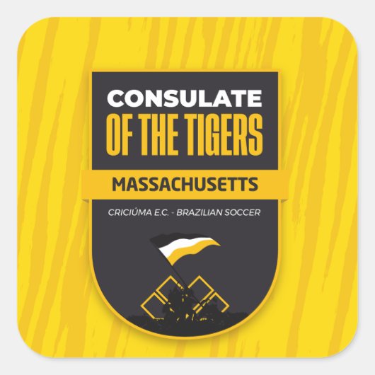 sticker Consulate of Tigers  スクエアシール (正面)