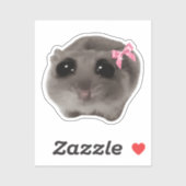 Sticker Coquette Sad Hamster Meme シール (シート)