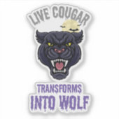 sticker cougar live  シール (正面)