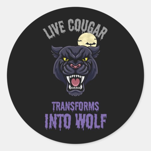 sticker cougar live ラウンドシール (正面)