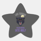 sticker cougar live  星シール (正面)