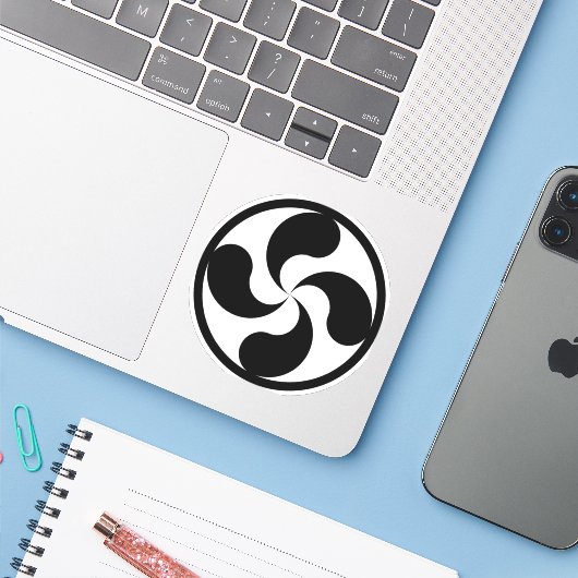 Sticker croix Basque シール (ノートパソコンとiPhone)