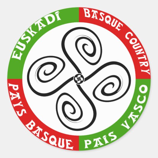 Sticker croix basque ラウンドシール (正面)