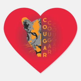 sticker Custom cougar ハートシール