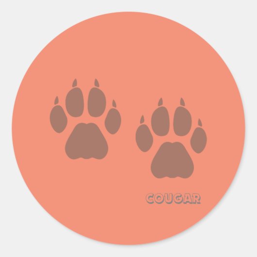 sticker custom cougar ラウンドシール (正面)