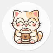 Sticker Cute Kawa ラウンドシール (正面)