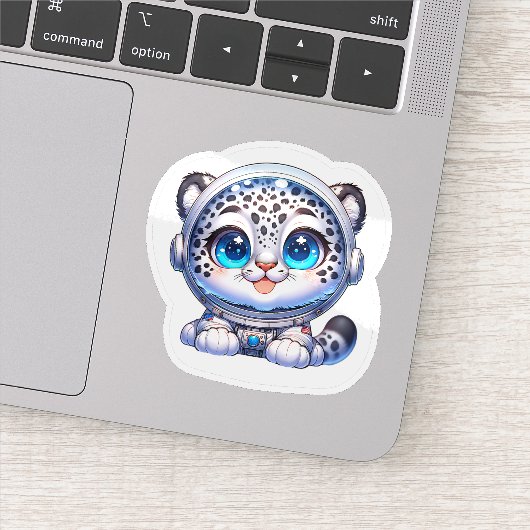 Sticker Cute Kawaii Astronaut Snow Leopard   シール (詳細)
