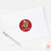 Sticker "Dackel" Weihnachten ラウンドシール (封筒)