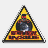 STICKER DANGER ROTARY 三角形シール (正面)