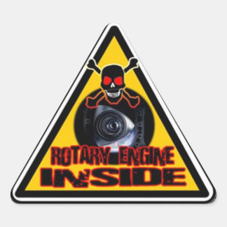 STICKER DANGER ROTARY 三角形シール