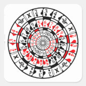 Sticker Dartboard Card Design スクエアシール (正面)