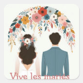 Sticker de mariés スクエアシール (正面)