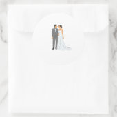 Sticker des mariés ラウンドシール (バッグ)