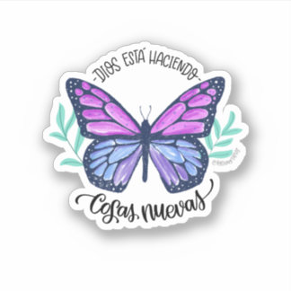 Sticker - Dios está haciendo cosas nuevas mariposa シール