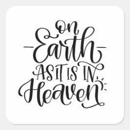 Sticker "En la tierra como en el cielo" Bíblico スクエアシール