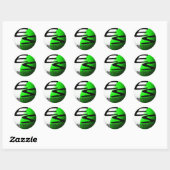 sticker ES paintball green ラウンドシール (シート)