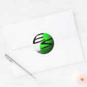 sticker ES paintball green ラウンドシール (封筒)