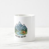 Sticker Explore Nature & Montagnes コーヒーマグカップ (中央)