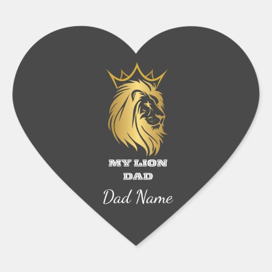sticker Father's Day gift for dad  ハートシール (正面)