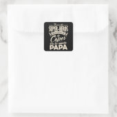 Sticker Fête des Pères - Papa Super-Héro スクエアシール (バッグ)