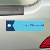 Sticker Flag of Minnesota, USA バンパーステッカー (車上)