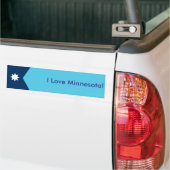 Sticker Flag of Minnesota, USA バンパーステッカー (トラック上)