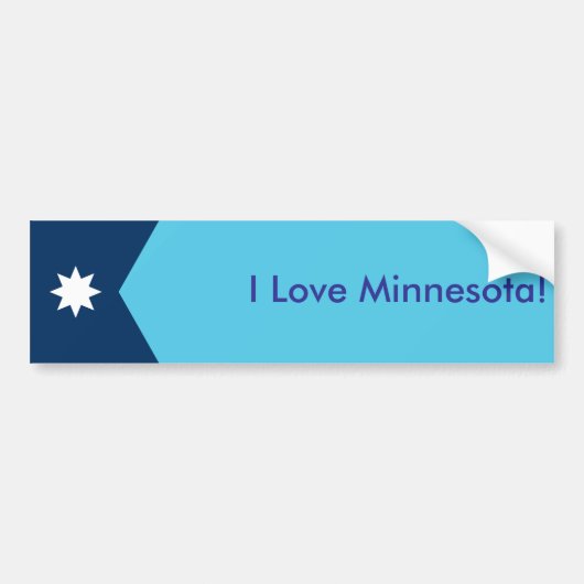 Sticker Flag of Minnesota, USA バンパーステッカー (正面)