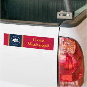 Sticker Flag of Mississippi State, USA バンパーステッカー (トラック上)