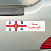 Sticker Flag of Montreal, Canada バンパーステッカー (車上)