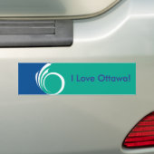 Sticker Flag of Ottawa, Canada バンパーステッカー (車上)