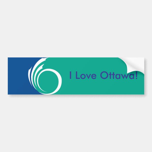 Sticker Flag of Ottawa, Canada バンパーステッカー (正面)