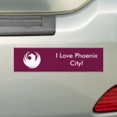 Sticker Flag of Phoenix City, Arizona バンパーステッカー (車上)
