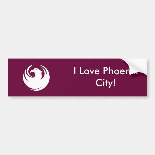 Sticker Flag of Phoenix City, Arizona バンパーステッカー (正面)