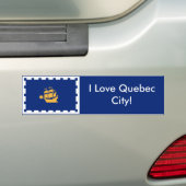 Sticker Flag of Quebec City, Canada バンパーステッカー (車上)