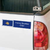 Sticker Flag of Quebec City, Canada バンパーステッカー (トラック上)