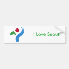 Sticker Flag of Seoul, South Korea バンパーステッカー