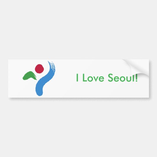 Sticker Flag of Seoul, South Korea バンパーステッカー (正面)