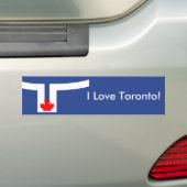 Sticker Flag of Toronto, Canada バンパーステッカー (車上)