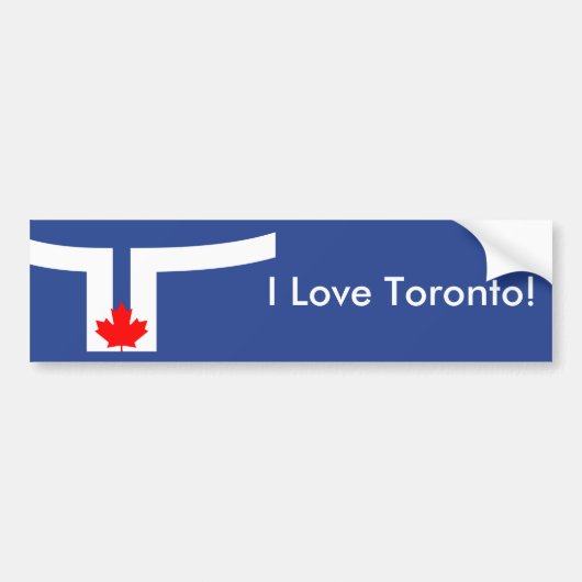 Sticker Flag of Toronto, Canada バンパーステッカー (正面)
